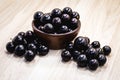 Fruit called Jaboticaba or jabuticaba in a basket on a white background, preserves organic and healthy fruits