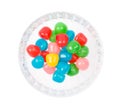 Fruit candies in a bowl Royalty Free Stock Photo