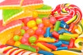 fruit candies, sweet dragee, gums isolayed Royalty Free Stock Photo