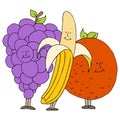 Fruit Cartoon Characters Royalty Free Stock Photo