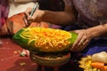 Fruit carving Royalty Free Stock Photo