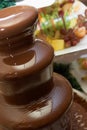 Fruit, chocolate fountain Royalty Free Stock Photo