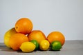 Fruit of citrus, orange, lime, lemon, pomelo, grapefruit Royalty Free Stock Photo