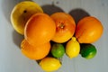 Fruit of citrus, orange, lime, lemon, pomelo, grapefruit Royalty Free Stock Photo