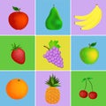 Fruit collage Royalty Free Stock Photo