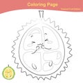 Fruit coloring worksheet page. Coloring cute fruit worksheet page. Educational printable colouring worksheet.