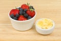 Fruit and cream Royalty Free Stock Photo