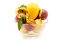 Fruit in a crystal vase Royalty Free Stock Photo