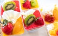 Fruit cup cake Royalty Free Stock Photo
