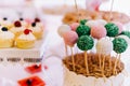 Fruit Cupcake Cookies And Sweet Lollipops At Wedding Candy Bar