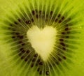 Fruit cut - kiwi forming a heart Royalty Free Stock Photo