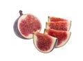 Fruit cut on segments a fig, isolated.