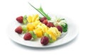 Fruit Dessert in Bamboo Stick Sweet Taste Fruit