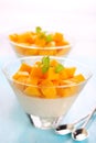 Fruit dessert with mango