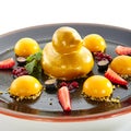 Fruit Dessert with Strawberries and Mango