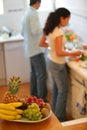 Fruit dish in a kitchen