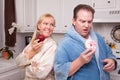 Fruit or Donut Healthy Eating Decision Royalty Free Stock Photo