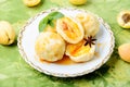 Fruit dumplings with apricot Royalty Free Stock Photo