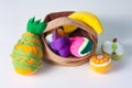 Fruit felt game for chidrens Royalty Free Stock Photo