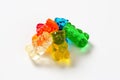 Fruit flavored gummy bears Royalty Free Stock Photo