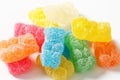 Fruit flavored gummy bears Royalty Free Stock Photo