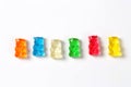 Fruit flavored gummy bears Royalty Free Stock Photo