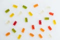 fruit flavored gummy bears Royalty Free Stock Photo