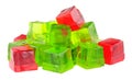 Fruit Flavour Jelly Cubes Royalty Free Stock Photo