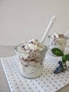 Fruit fool with blueberries