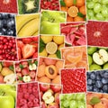 Fruit fruits background with apples, oranges, lemons