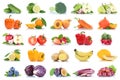 Fruit fruits and vegetables collection apple orange ber Royalty Free Stock Photo