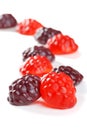 Fruit Gummy Candy In A Line Shallow Dof Royalty Free Stock Photo