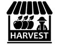 Fruit harvest on market icon