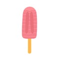 Fruit ice cream popsicles on stick. Vector Illustration for printing, backgrounds, covers, packaging, greeting cards Royalty Free Stock Photo
