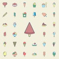 fruit ice cream on stick colored dusk style icon. Ice cream icons universal set for web and mobile Royalty Free Stock Photo