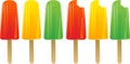 Fruit ice lollies Royalty Free Stock Photo