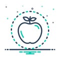 Mix icon for Fruit, apple and produce Royalty Free Stock Photo