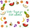 Fruit icon collection for all designer Royalty Free Stock Photo