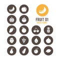 Fruit icon. Vector illustration.