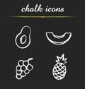 Fruit icons set