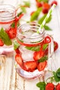 Fruit infused water, refreshing, healthy drink Royalty Free Stock Photo