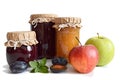 Fruit jam jars Royalty Free Stock Photo
