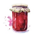 Fruit jam. Mason jar Royalty Free Stock Photo