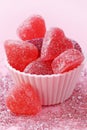 Fruit jellies candy hearts Royalty Free Stock Photo