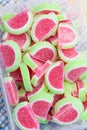 Fruit jelly candy watermelon shaped slice Royalty Free Stock Photo