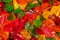 Fruit jelly, colorful. Sweets, dessert closeup