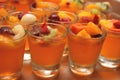 Fruit jelly in the glass bowl Royalty Free Stock Photo