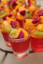Fruit jelly in glass Royalty Free Stock Photo