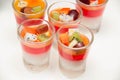 Fruit jelly in the glass Royalty Free Stock Photo