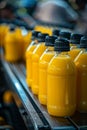 Fruit juice beverage production line at drink factory conveyor belt for efficient manufacturing
